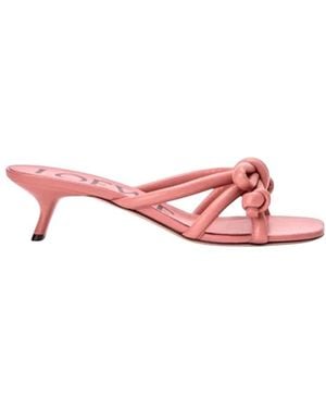 Loewe Heeled Mules - Rosa