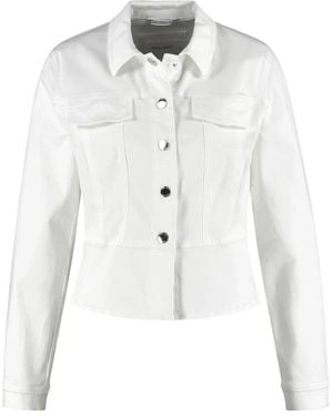 Gerry Weber Jeansjacke Mit Schößchen - Weiß
