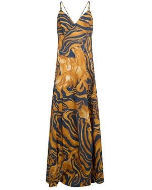 Alberta Ferretti Maxi Dresses - Metallic