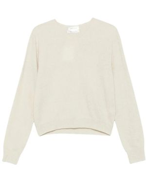 Low Classic Truien & Vesten ,Kasjmier Cashmere Blend Wholegarment V-Hals Trui - Wit