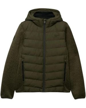 Superdry Hooded Storm Knit Hybrid Jacke - Grün