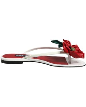 Dolce & Gabbana Flip Flops - Rosso