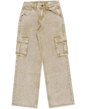 Guess Cargo Wide Leg Jeans Weiß - Natur