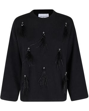 Isabelle Blanche Truien & Vesten ,Zwart ,Rondgebreide Kleding