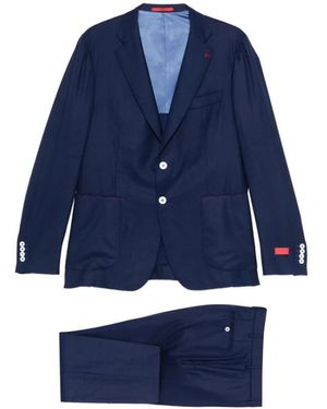 Isaia Einreihiger Anzug - Blau