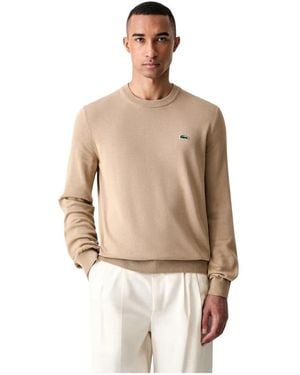 Lacoste Round-Neck Strickwaren - Natur