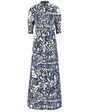 ALESSANDRO ENRIQUEZ Hemdblusenkleid - Blau