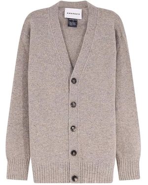 Amaranto Truien & Vesten ,Wol V-Hals Vest - Bruin