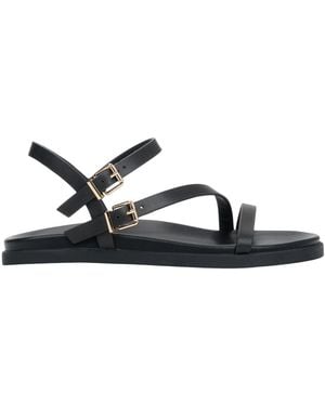 ESTRO Flat Sandals - Black