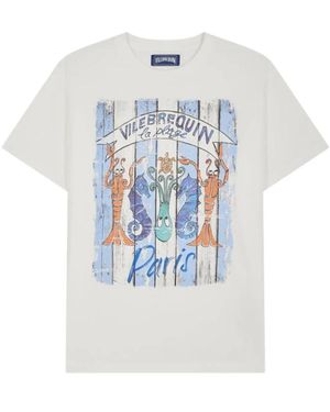 Vilebrequin Paris Plage Baumwoll-T-Shirt Für Herren - Weiß