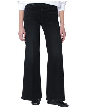 Mother Wide Jeans - Negro