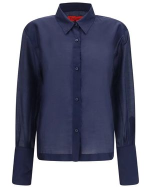 Thelatest Overhemden ,Blauw ,Codie Lichtgewicht Mousseline Shirt