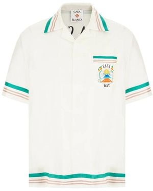 CASABLANCA Short Sleeve Shirts - Bianco