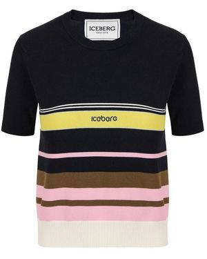 Iceberg Round-Neck Knitwear - Blu
