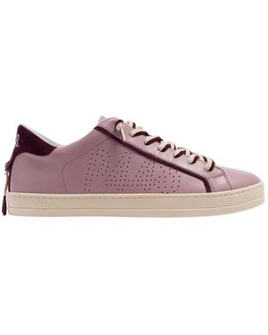 P448 Schoenen ,Roze ,Leer John - Paars