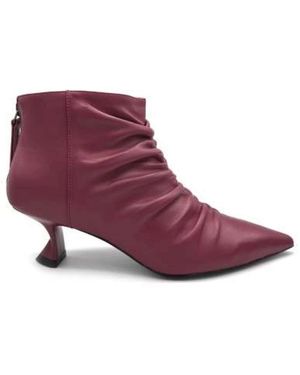 Jeannot Rubin leder stiefeletten mit reißverschluss - Lila