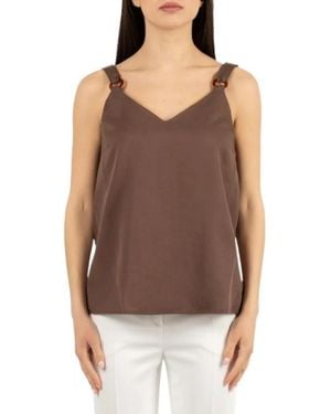 Luckylù Sleeveless Tops - Marron