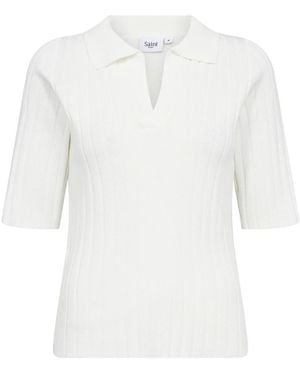 Saint Tropez V-Neck Knitwear - White
