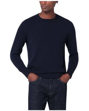 Drumohr Blauwe Trui Ronde Hals Stijl