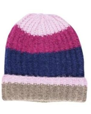 Pieces Accessoires ,Veelkleurig ,Gebreide Muts - Paars