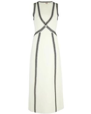 Johanna Ortiz Spiritual V-Neck Midi Kleid - Mettallic
