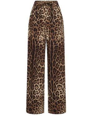 Dolce & Gabbana Wide Trousers - Marron