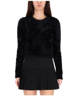 Marine Serre Rundhals-Strickpullover - Schwarz