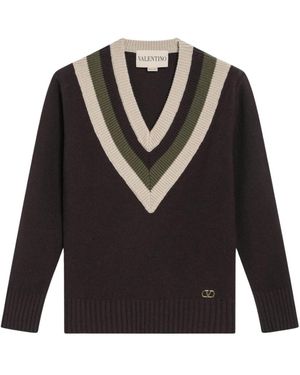 Valentino Garavani V-Neck Knitwear - Negro