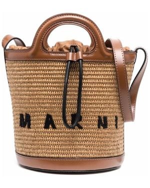 Marni Tropicalia Mini Bucket Bag - Braun