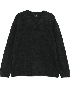 A.P.C. V-Neck Knitwear - Noir