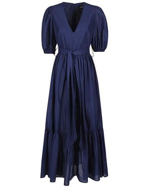 Lavi Langes Baumwollkleid - Blau