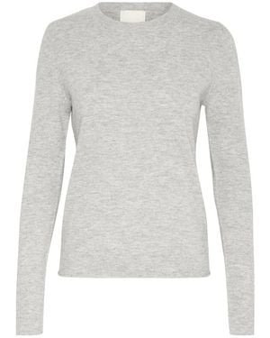 Soaked In Luxury Basic rundhals pullover sweater - Grau