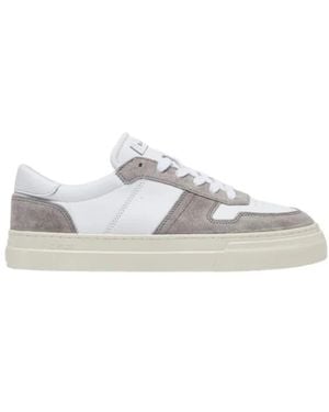 Date Tweekleurige Leren Sneakers - Wit
