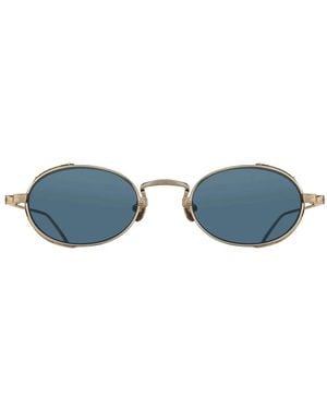 Matsuda Accessoires ,Geel ,Ovale Zonnebril - Blauw