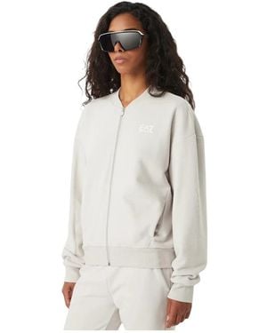 EA7 Hoodies & Sweatvesten ,Zip-Throughs - Wit