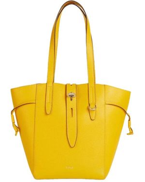 Furla Net Medium Logo Tote Bag - Gelb