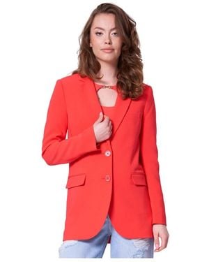 Michael Kors Crêpe Boyfriend Blazer - Rood