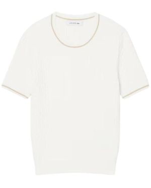 Lacoste Round-Neck Knitwear - White