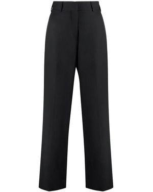 Palm Angels Wide Trousers - Black