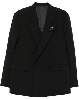 Lardini Jassen ,Zwart ,Dubbele Rij Knopen Blazer