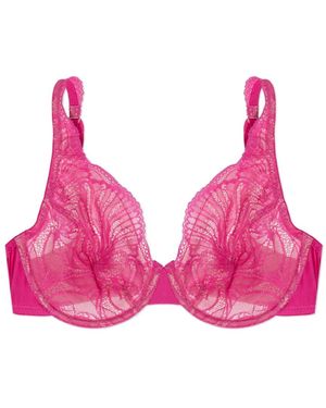 Hanro Ondergoed ,Roze ,Satijn Lilith Lace Bra