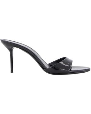 Paris Texas Heeled Mules - Black
