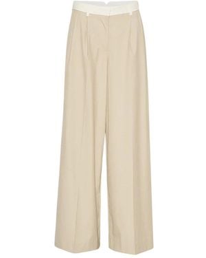 REMAIN Birger Christensen Wide Trousers - Natural