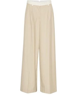 REMAIN Birger Christensen Wide Trousers - Natural