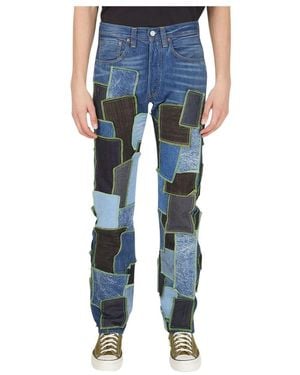 Levi's Drop 6 Patchwork Jeans - Blauw