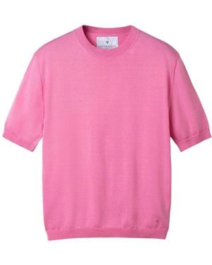 Seven Gauge Round-Neck Knitwear - Pink