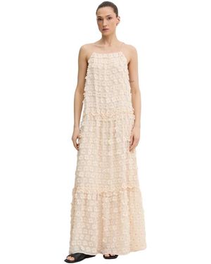 Munthe Kleedjes ,Polyester Bohdana Jurk - Naturel