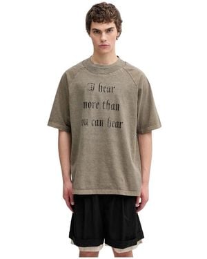 Undercover Tops ,Groen ,Katoen I Hear More Than You T-Shirt - Grijs