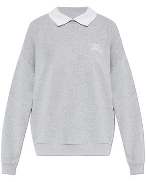 The Upside Hoodies & Sweatvesten ,Grijs ,Katoen Pascal Collared Sweatshirt