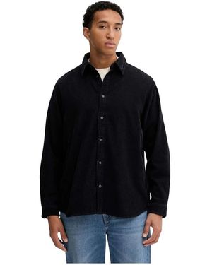 DIESEL Overhemden ,Blauw ,Katoen S-Simply-Ajfq Corduroy Shirt - Zwart